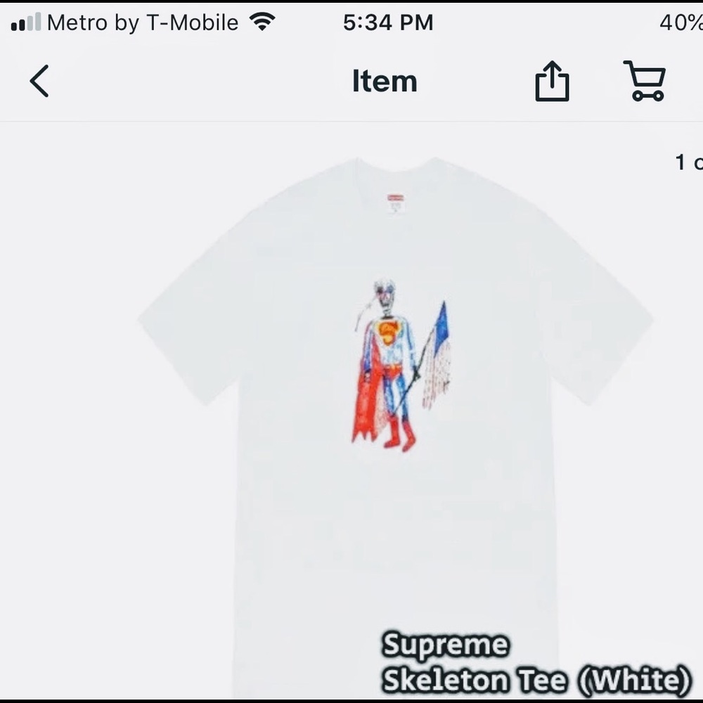 Supreme skeleton Tee